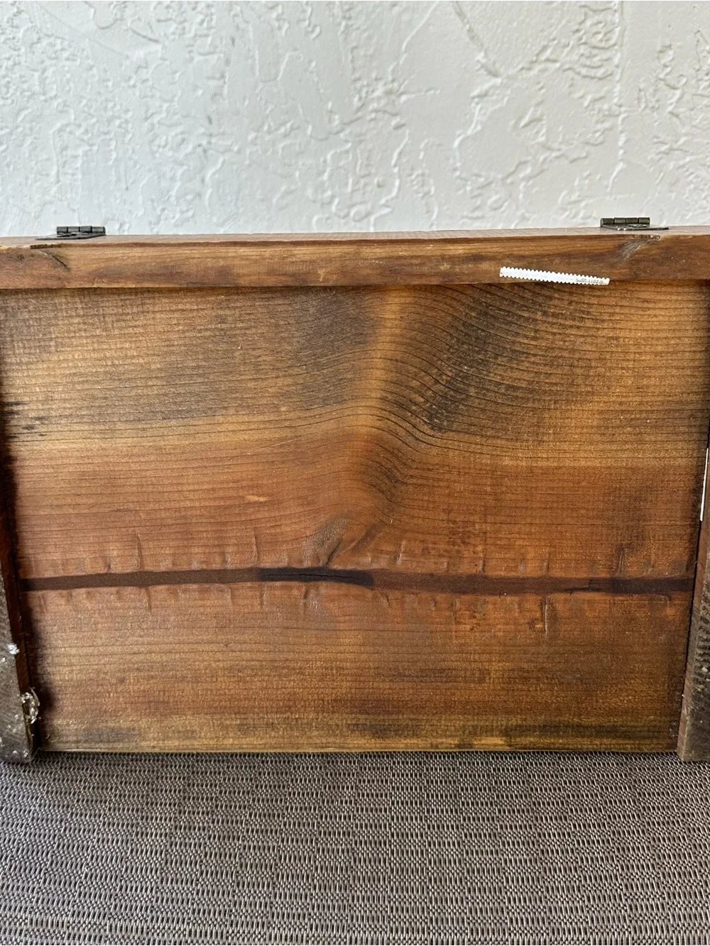 Vintage Wood Bread Box Glass Door Farmhouse Cottagecore Kitchen
